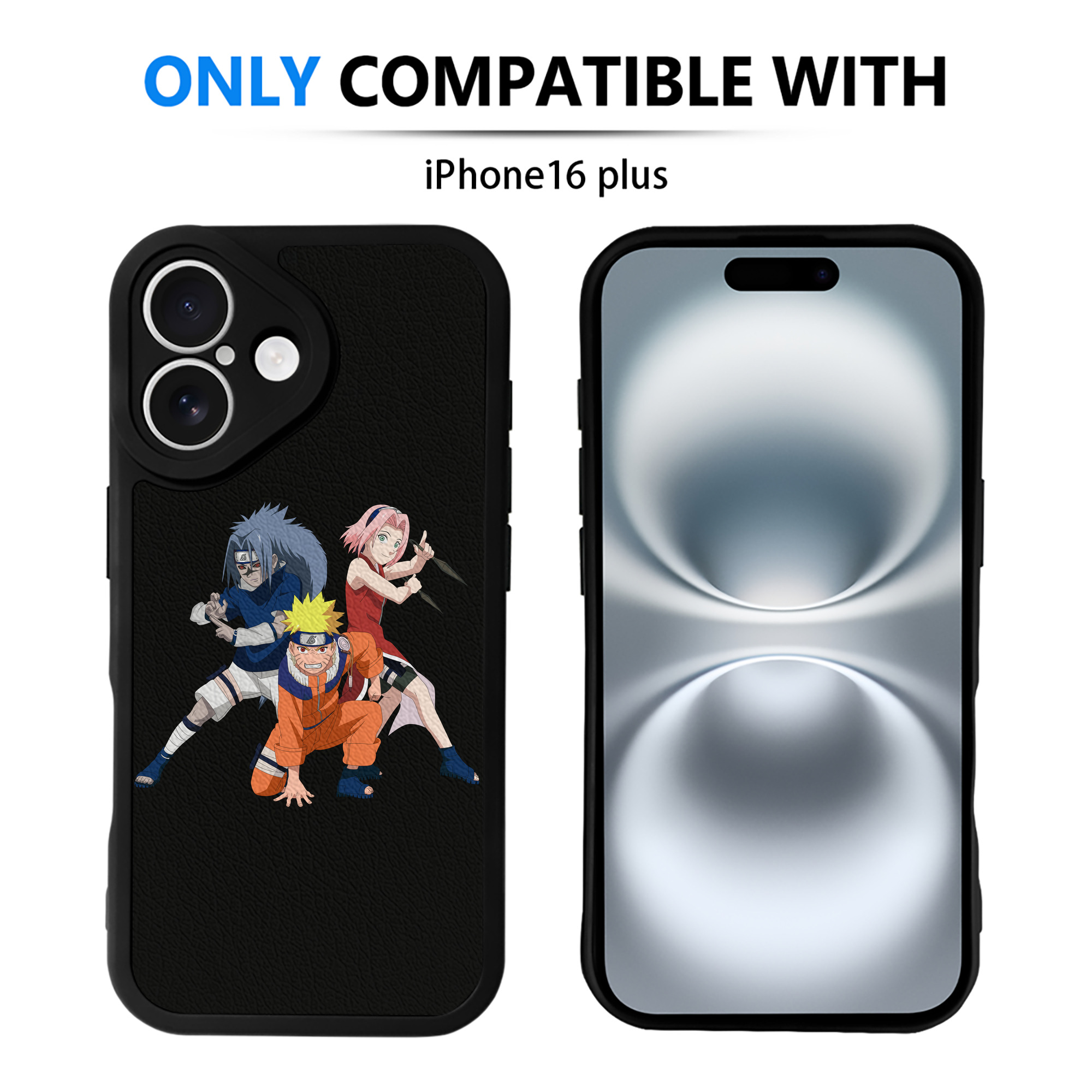 （画像用） NARUTO -ナルト- うずまき ナルト Uzumaki Naruto 【iPhone 16シリーズ対応】シリコンスマホケース（レザー調） 材質：シリコン